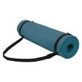 thumbnail image 1 of Fitvids 1/2" Thick High Density Exercise Yoga Mat, Carrying Strap, Navy Blue, 1 of 7