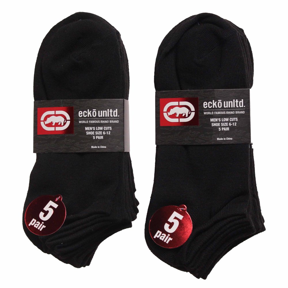 Ecko Unltd. 10 Pairs Men Ecko Black Quick Dry Low Cut Ankle