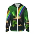 thumbnail image 2 of Uemuo St. Patrick's Day4 Pattern Women's Full Zip UPF 50+ Sun Protection Hoodie Jacket Long Sleeve Sun Shirt Hiking Outdoor Performance with Pockets-, 2 of 9