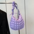 thumbnail image 4 of Bolso de hombro para mujer, de gran venta, versátil, sólido, plisado, de moda, nueva tendencia 2024, bolso cruzado con cremallera y hilo de coser suave, 4 of 5
