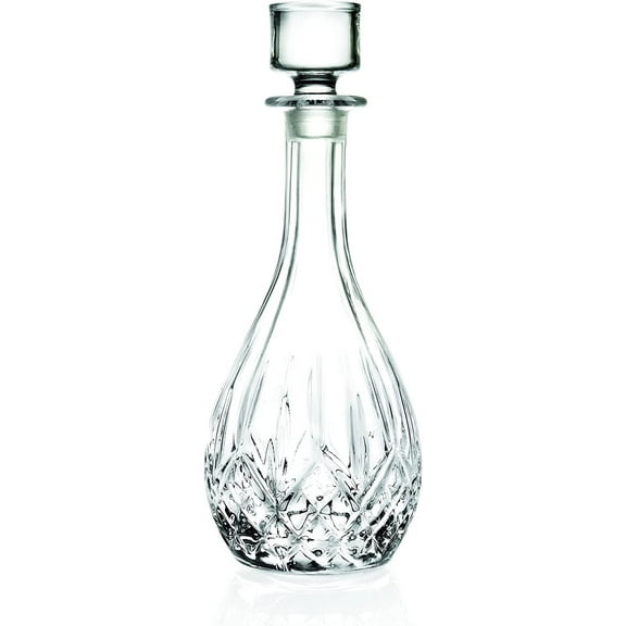Glass Wine Decanter with Stopper - Carafe - for Red - White - Wine - Crystal Glass 30 Oz. - Made in Europe - by Barski
