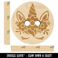 thumbnail image 2 of Pretty Sleepy Unicorn Face Wood Buttons for Crochet Knitting Sewing DIY Craft - 0.75 Inch Small (12pcs), 2 of 7