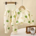 thumbnail image 2 of TOWED22 Toddler Baby Boy Fall Winter Clothes Crewneck Sweatshirt Long Sleeve Shirts and Pants Cute Outfits Size:18-24 M,Color:Beige, 2 of 6