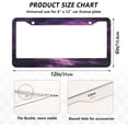 thumbnail image 3 of Purple Moon License Plate Frame, Aluminum Car Tag Frames, 2 Pack Universal Car License Plate Covers with 2 Holes and Screws Decorative, 3 of 7