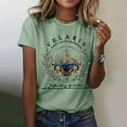 thumbnail image 2 of QHWAUAKFBN T Shirts For Women Trendy Loose Fit Summer Printed Short Sleeved Crew Neck Tshirts Top, 2 of 4