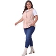thumbnail image 3 of DARING DIVA Women's Plus Size Lightweight Sleeveless Anorak Cargo Vest 3X Pink, 3 of 6