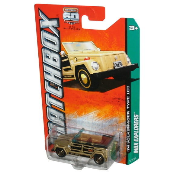 Matchbox MBX Explorers (2012) Gold '74 Volkswagen Type 181 Toy Car 82/120