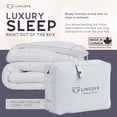 thumbnail image 2 of Lincove 600 Thread Count 800 Fill Power White Sateen Down Comforters, Queen, Soft & Lightweight, 2 of 12