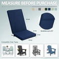 thumbnail image 3 of Ottowood Outdoor Adirondack Chair Cushions Set of 2 - Removable Covers, Water-Repellent, Fade-Resistant, Non-Slip Bottom & Securing Straps, Universal Fit for Most Chairs - Navy, 3 of 8