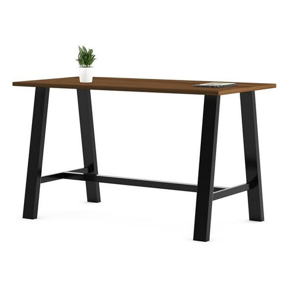 Pemberly Row 3 x 8 FT Conference Table - Mahogany - Bistro Height