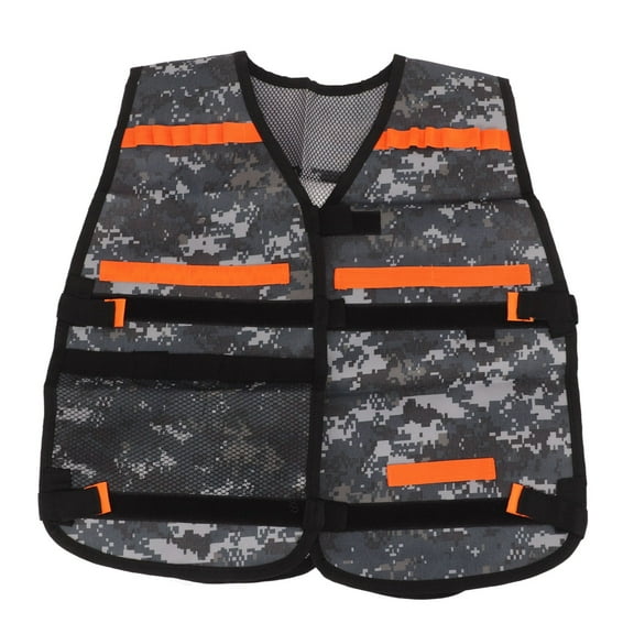 Falleo Clearance Kids Game Holder Vest Oxford Cloth Adjustable Kids Toy Clip Waistcoat for Outdoor Adventure Camouflage Grey