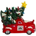 thumbnail image 2 of Northlight LED Lighted Vintage Truck with Tree Christmas Decoration - 8" - Red, 2 of 5