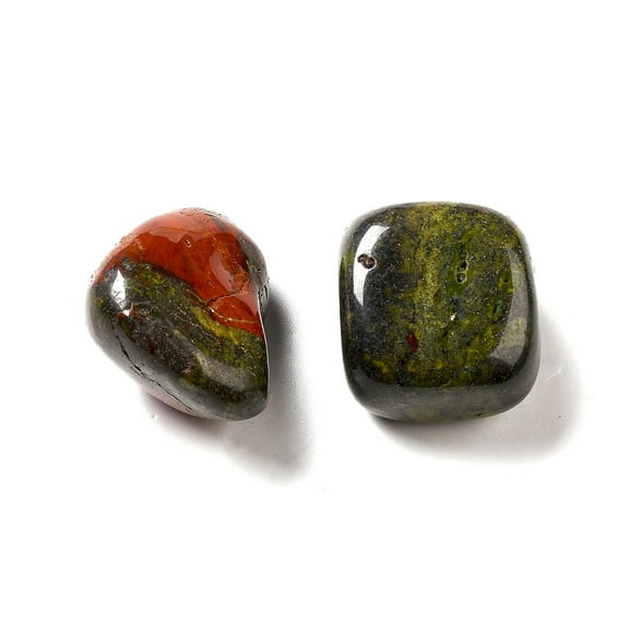 500 g Natural Bloodstone Beads Tumbled Stone Healing Stones for Reiki Healing Crystals Chakra Balancing Vase Filler Gems No Hole/Undrilled Nuggets 17~30x15~27x8~22mm
