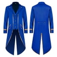 thumbnail image 4 of Abrigo de esmoquin gótico retro para hombre, estilo victoriano, steampunk, medieval, renacentista, largo, para fiesta de cosplay, para Halloween, 4 of 5