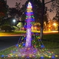 thumbnail image 1 of Magotan 12 pies 350 LED Cascada Luces de Navidad Decoración Exterior Luces Solares Parpadeantes para Árbol de Navidad Decoración Navideña para Jardín, Multicolor, 1 of 7