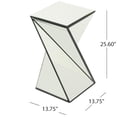 thumbnail image 4 of Homy Casa Minimalist Mirrored End Table with Geometric Shape for Living Areas, 4 of 6