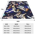 thumbnail image 2 of Astronauts Spaceships Planets Blanket Throw Blanket Soft Fuzzy Travel Blanket for Bedroom Living Room Couch Office Car All Season Gift for Girls Boys Women Men 60"x50", 2 of 6