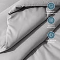 thumbnail image 3 of Bare Home Down Alternative Comforter Set - 3-Pieces - All Seasons - California King, Light Gray, 3 of 6