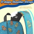thumbnail image 5 of Robot and Dots Blue Pattern 17" Waterproof Oxford School Backpacks for Teens, S-Shape Padded Straps, for School, Travel, Hiking, Camping, 5 of 5