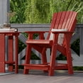 thumbnail image 3 of Wildridge Heritage High Adirondack Chair, Cardinal Red - All-Weather Recycled Plastic Furniture for Patio, Deck, Lawn, 3 of 4