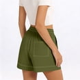 thumbnail image 7 of Tumotour Summer Board Shorts for Women'S Checkered Double Pocket Wide-Leg Shorts Loose Sporty Elasticated Side Pocket Drawstring Elastic Waist Shorts Athletic Workout Shorts, 7 of 7