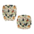 thumbnail image 6 of ZUXONGSY Rooster Flower Desk Chair Cover 2-Piece Polyester Rolling Chair Cover Computer Chair Seat Cushion Cover Replacement Backrest Slipcovers Gifts for Women Girls, 6 of 7
