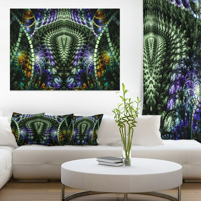 Motif Fractal Coloré Unique - Art sur Toile Abstrait Surdimensionné
