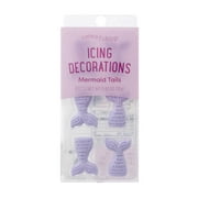 Sweetshop Purple Mermaid Tails Icing Decorations, 6 Pieces