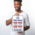 thumbnail image 2 of Pool Rules Sign, No Diving Pool Sign, 10x14 Aluminum, 2 of 8