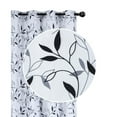 thumbnail image 1 of Decorative Polyester Panel W 8 Grom (Leafy Black) (96") - Set of 2, 1 of 1