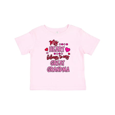 

Inktastic My Heart Belongs to My Great Grandma Gift Baby Boy or Baby Girl T-Shirt