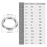 Uxcell 1.8x8.5x12mm Fishing Rings, 25 Pack 304 Stainless Steel Solid ...