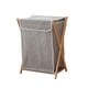 thumbnail image 4 of Cesto de almacenamiento para la colada, cesto para la colada grande para baño, cesta de almacenamiento independiente para ropa, cesto para ropa con gris, 4 of 8