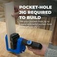 thumbnail image 6 of Kreg Woodworking Kit Step Stool - Easy Assembly Small Wooden Step Stool with 2 Driver Bits - Easy Woodworking Kit - Great Gift or Craft Project, 6 of 7