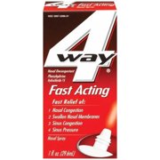 4 Way Nasal Decongestant Nasal Spray, Fast Acting, 1 Fl Oz (Pack of 3)