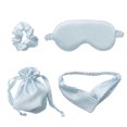 thumbnail image 1 of Conjunto de máscara para dormir, diadema de pelo de seda sintética transpirable, banda para el pelo con bolsa, 1 of 8