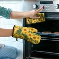 thumbnail image 2 of Sunflower Kitchen Oven Mitt and Pot Holder Sets 4 Pcs for Baking, Cooking and Grilling, Heat Resistant Up To 392 °F, 2 of 7