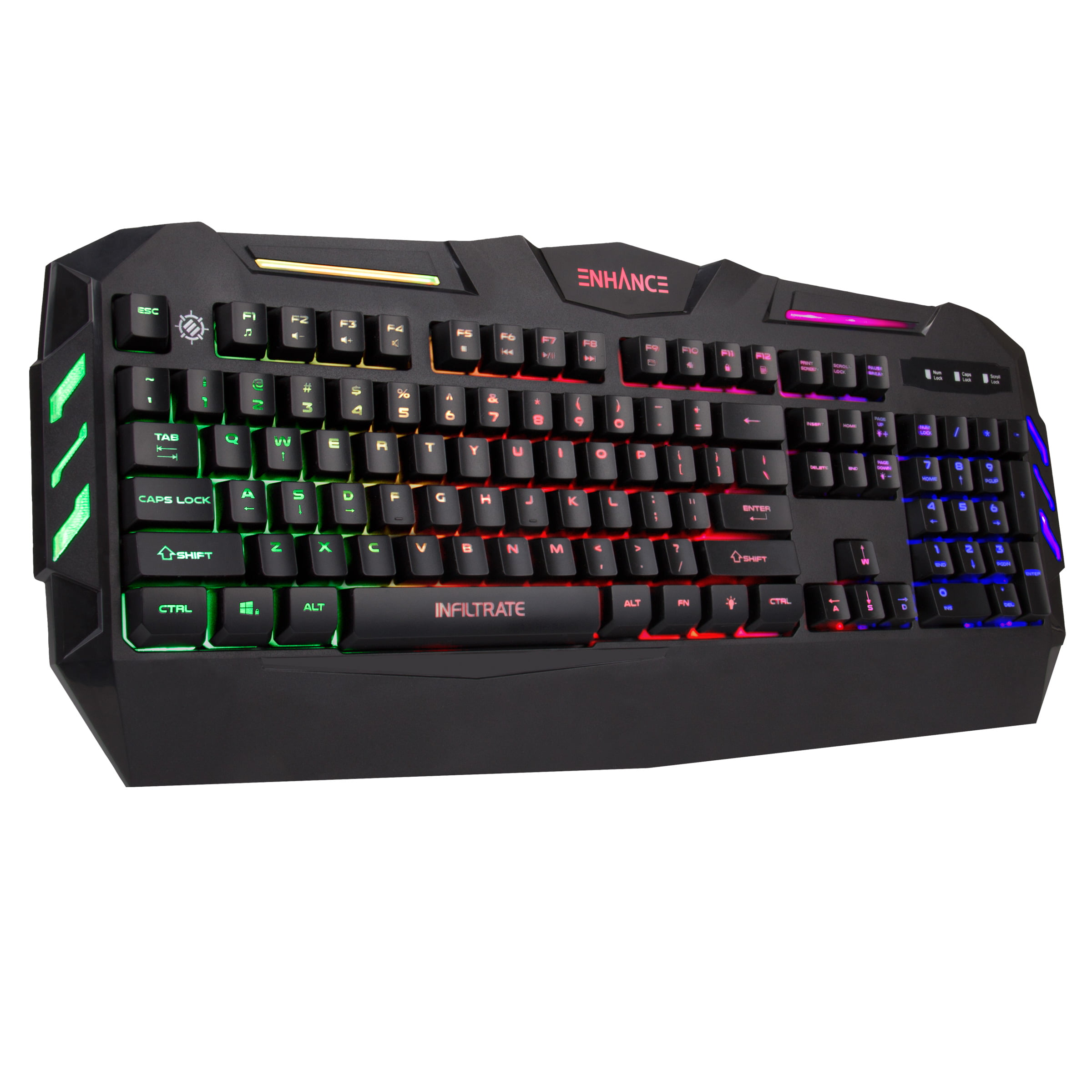 ENHANCE Infiltrate KL1 LED Gaming Keyboard  Multi Color 