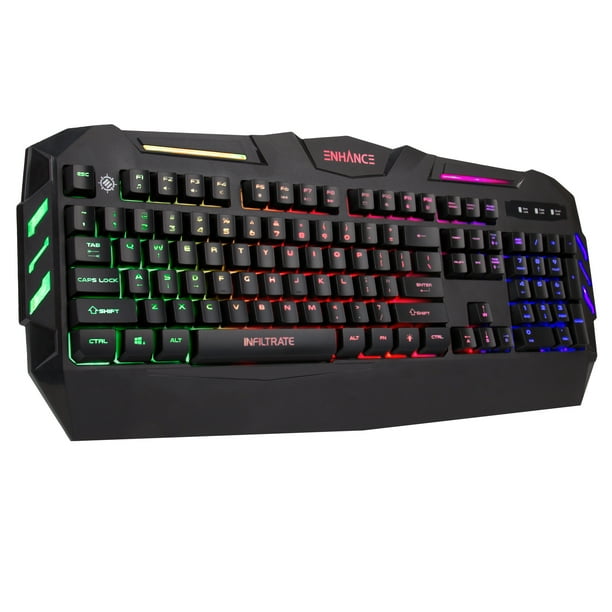 ENHANCE Infiltrate KL1 LED Gaming Keyboard - Multi Color Backlit ...