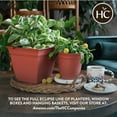 thumbnail image 6 of The HC Companies 8 Inch Eclipse Square Planter with Saucer - Indoor Outdoor Plant Pot for Flowers, Vegetables, and Herbs, Cottage Stone, 6 of 6