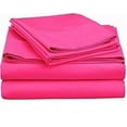 thumbnail image 2 of 300 Thread Count 100% Egyptian Cotton 3-Piece Flat Sheet (1 Flat + 2 Pillow Covers) Size Queen Color Hot Pink Solid, 2 of 6