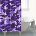 thumbnail image 4 of Purple Lilac Camo Classic Shapes Pattern Shower Curtain 72"x72" ,Bathroom Decorative Shower Curtains Set with 12 Hooks,Modern Waterproof Washable Shower Curtain, 4 of 6
