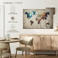 thumbnail image 5 of Elephant Stock Abalone World Map Wall Art - Horizontal Canvas Wall Art - Living Room Wall Decor - Map Canvas - Beige And Brown Decor - 45" x 30", 5 of 8