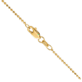 thumbnail image 3 of 14K Solid Yellow Gold 1.2mm Beaded Ball Chain Necklace, 3 of 4