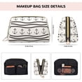 thumbnail image 5 of Gaeub Anchors and Ropes Printed Travel Cosmetic Bag,Makeup Bag, Large Capacity Toiletry Bag for Women, Portable Pouch Make Up Organizer with Zipper and Divider, 5 of 8