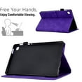 thumbnail image 4 of ELEHOLD Flip Folio Leather Case for Samsung Galaxy Tab A7 Lite 8.7 (2021) Butterflies Tower Pattern Card Slots Auto Wake/Sleep Kickstand Function Multi-Functional Shockproof Slim Case,Purple, 4 of 7