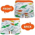 thumbnail image 4 of Skibeaut Boys Underwear 5 Pack, Toddler Boxer Briefs Soft Cotton Breathable Kids 2-8 Years Shorts Boxer Dinosaur Animals Set, 4 of 5
