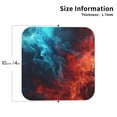 thumbnail image 2 of Zufioo Red And Blue Fire Print Leather Coaster Set, Decorative PVC Coasters 4-pack - Scald and Stain-resistant, Suitable for Home, Cafes, Restaurants-Square, 2 of 6