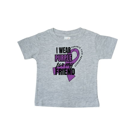 

Inktastic Chronic Pain I Wear Purple For My Friend Gift Baby Boy or Baby Girl T-Shirt