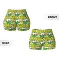 thumbnail image 5 of Xecao Cartoon Frog Print Workout Shorts for Women Soft Smooth Gym Yoga Scrunch Active Tennis Workout Running Shorts, 5 of 9